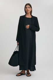 Maternity Organic Cotton Maxi Dress (Black) 7