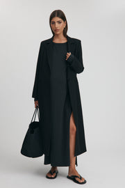 Maternity Organic Cotton Maxi Dress (Black) 9