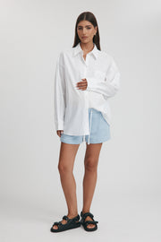 Maternity Organic Cotton Shorts (Cornflower) 10