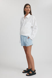 Maternity Organic Cotton Shorts (Cornflower) 14