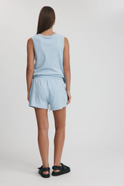 Maternity Organic Cotton Shorts (Cornflower) 15