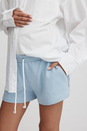 Maternity Organic Cotton Shorts (Cornflower) 2