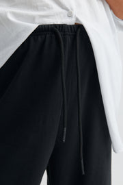 Maternity Organic Cotton Wide Leg Pant (Black) 2