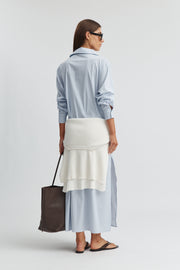 Maternity Poplin Maxi Shirt Dress (Blue Stripe) 8