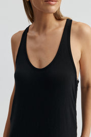 Maternity Racer Back Jersey Dress (Black) 3