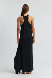 Maternity Racer Back Jersey Dress (Black) 6