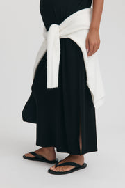 Maternity Relaxed T-Shirt Maxi Dress (Black) 3