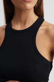 Maternity Rib Crop (Black) 2