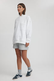 Maternity Rib Jersey Shorts (Grey) 3