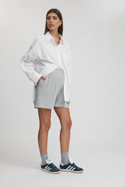 Maternity Rib Jersey Shorts (Grey) 5