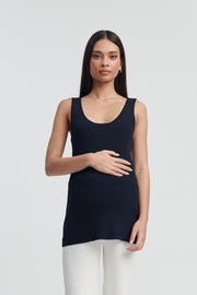 Maternity Rib Knit Tank Top (Navy) 3