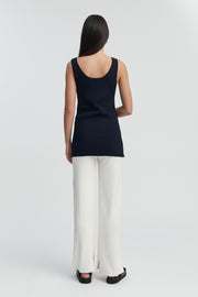 Maternity Rib Knit Tank Top (Navy) 5