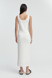 Maternity Rib Knit Tank Top (White) 4