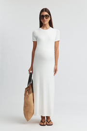 Maternity Rib Maxi Dress (Ivory) 5