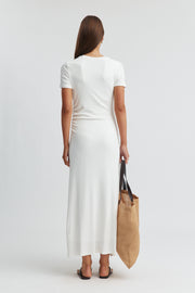 Maternity Rib Maxi Dress (Ivory) 9