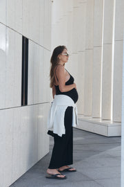 Maternity Rib Midi Dress (Black) 12