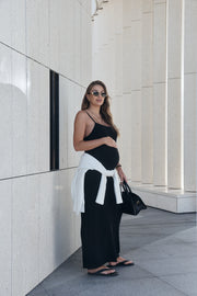 Maternity Rib Midi Dress (Black) 3