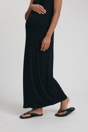 Maternity Rib Midi Dress (Black) 7