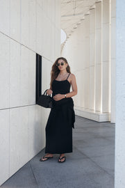 Maternity Rib Midi Dress (Black) 8