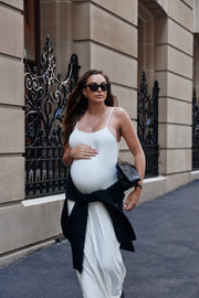 Maternity Rib Midi Dress (Ivory) 11