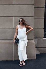 Maternity Rib Midi Dress (Ivory) 6