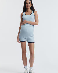 Maternity Ribbed Crop Tank (Powder) 2