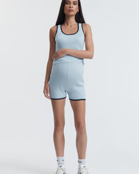 Maternity Ribbed Crop Tank (Powder) 4