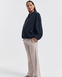 Maternity Ribbed Lounge Pant (Stone) 2