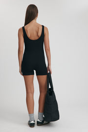 Maternity Ribbed Romper (Black) 12