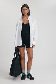 Maternity Ribbed Romper (Black) 7