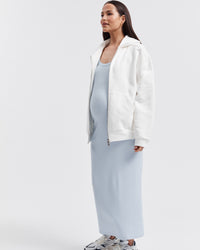 Maternity Ribbed Singlet Maxi Dress (Pale Blue) 5