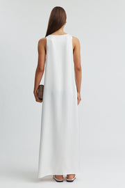 Maternity Satin Maxi Dress (Ivory) 8
