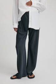 Maternity Satin Pants (Slate) 1
