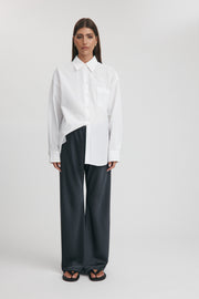 Maternity Satin Pants (Slate) 2