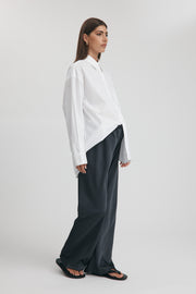 Maternity Satin Pants (Slate) 4