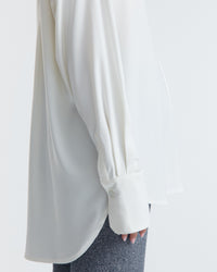 Maternity Satin Shirt (Oyster) 10