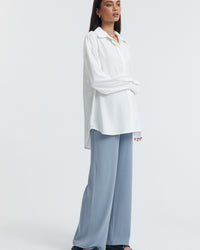 Maternity Satin Shirt (Oyster) 4