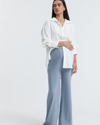Maternity Satin Shirt (Oyster) 5