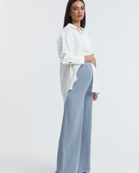 Maternity Satin Shirt (Oyster) 6