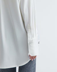 Maternity Satin Shirt (Oyster) 9