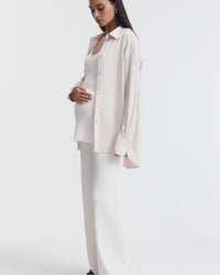 Maternity Satin Shirt (Petal) 10