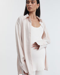 Maternity Satin Shirt (Petal) 11