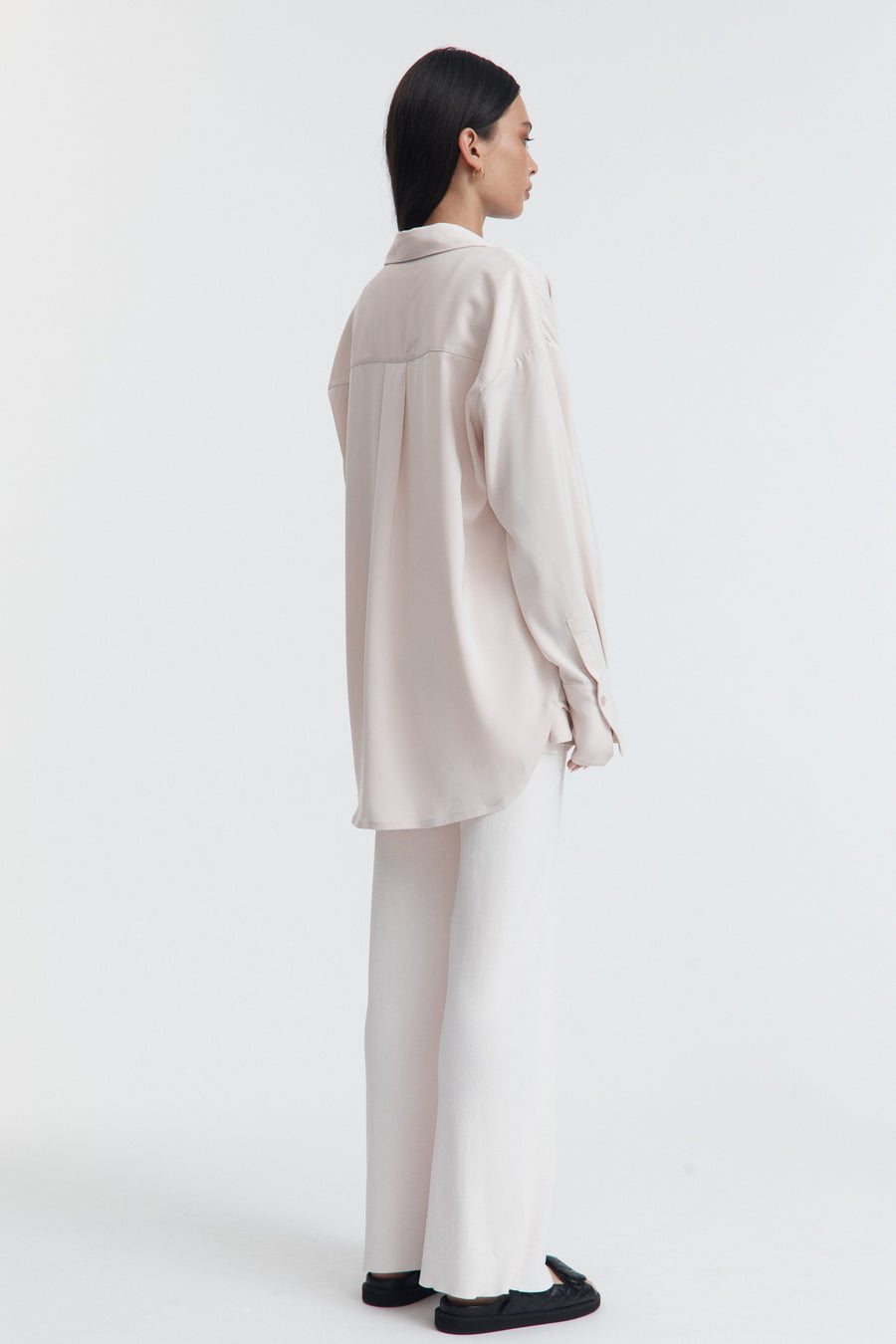Maternity Satin Shirt (Petal) 14