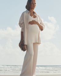 Maternity Satin Shirt (Petal) 3