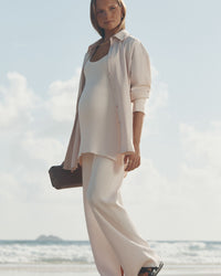 Maternity Satin Shirt (Petal) 5