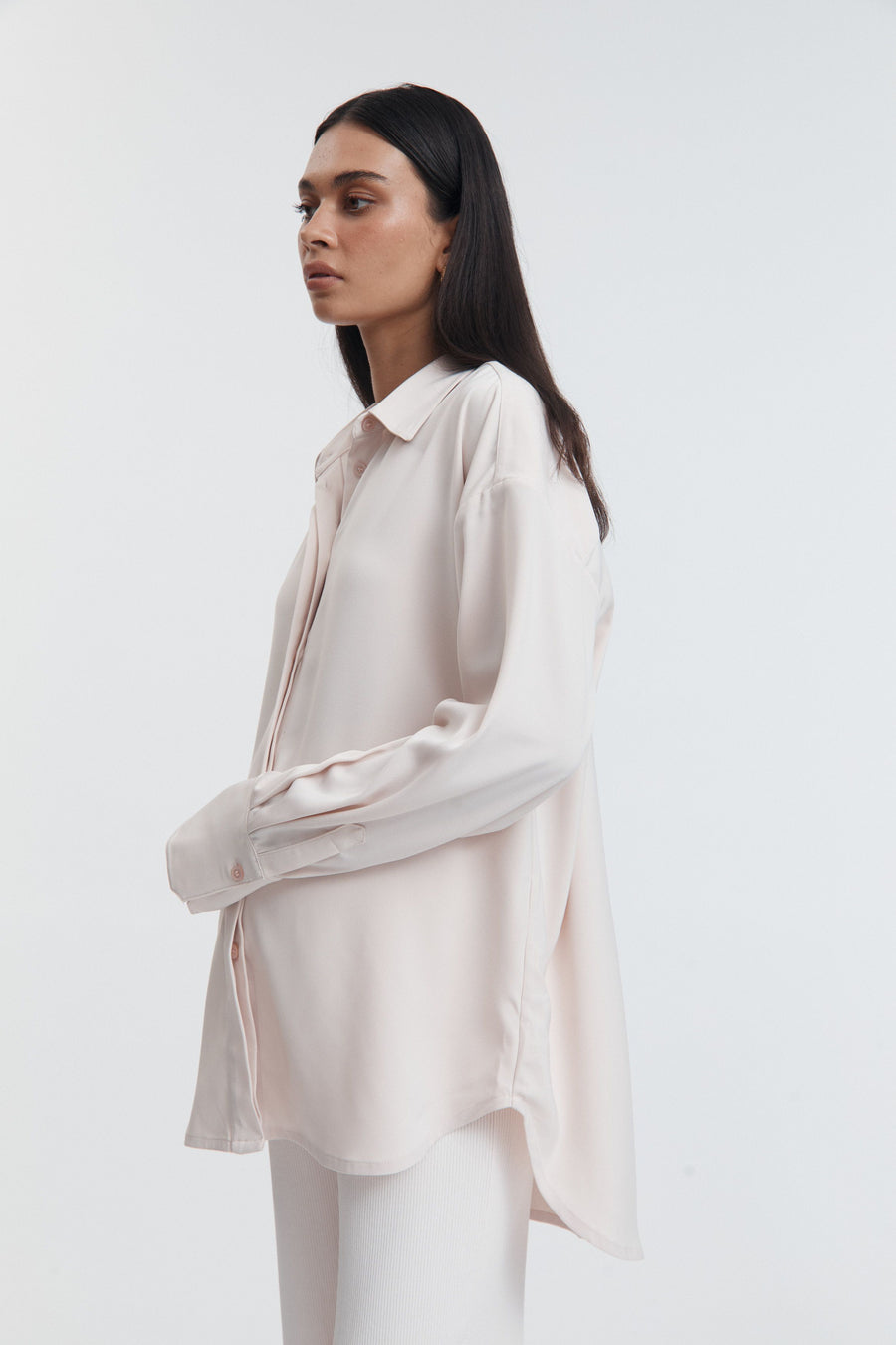 Maternity Satin Shirt (Petal) 6