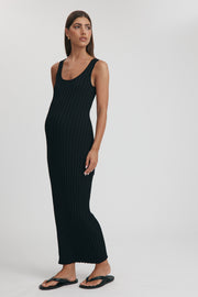 Maternity Scoop Neck Dress (Black) 5