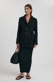 Maternity Scoop Neck Dress (Black) 7