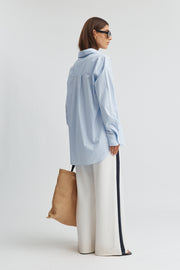 Maternity Side Panel Pant (Ivory/Navy) 8