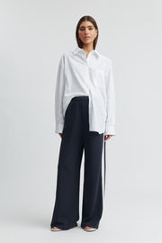 Maternity Side Panel Pant (Navy/Ivory) 4